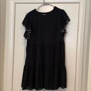 Black ruffle dress